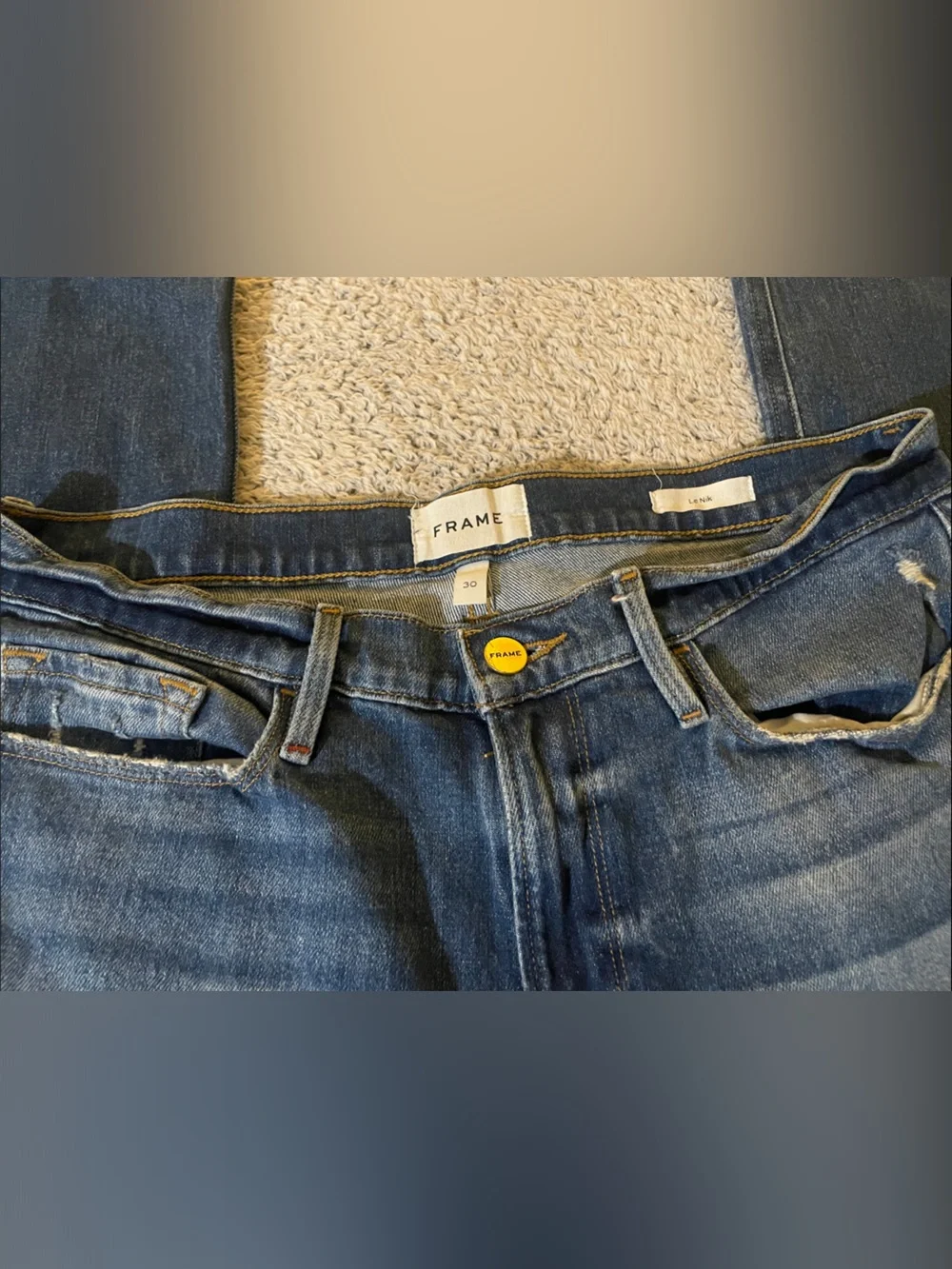 Frame Denim Straight-Leg Jeans in Dark Indigo